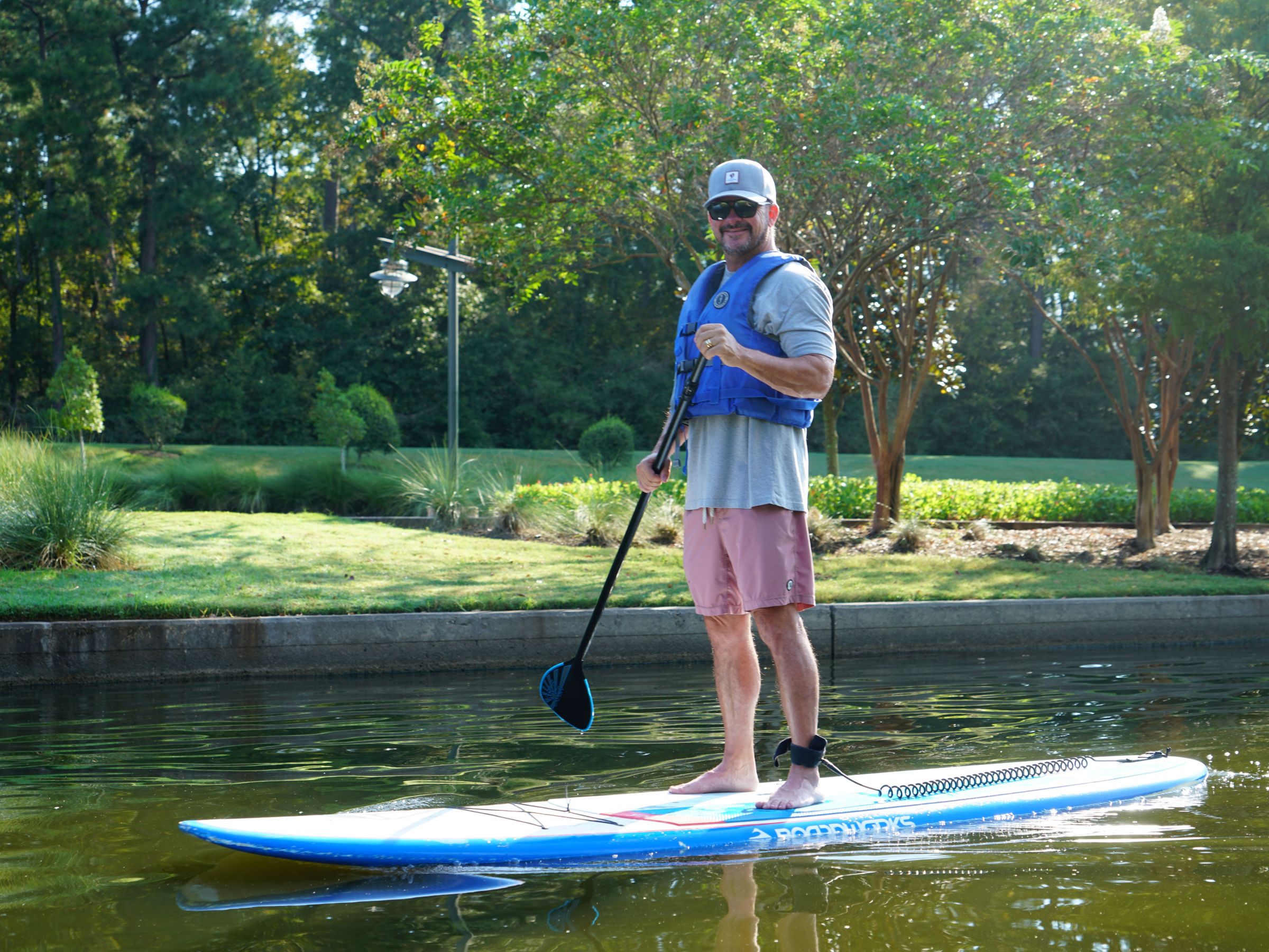 a person riding a surf board in the water