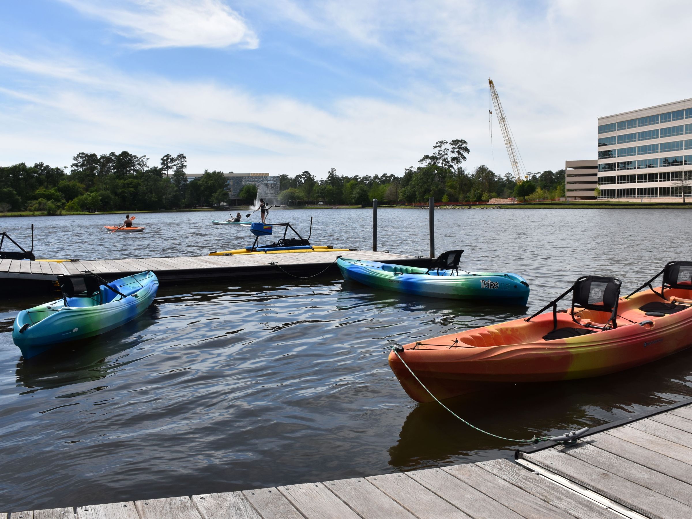 a group of people on a boat in the water