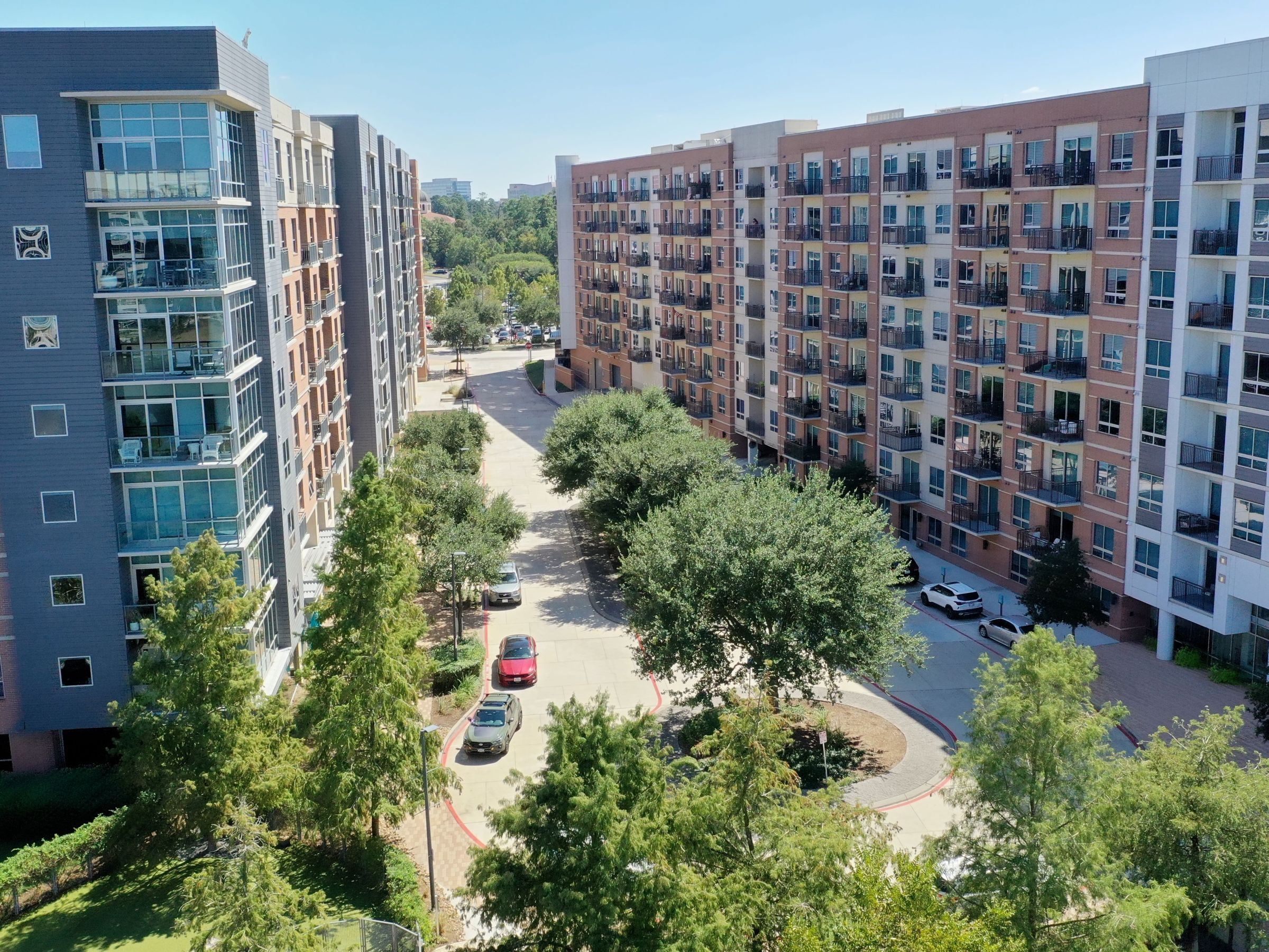 a tall building in a city